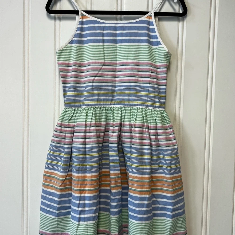 Polo Ralph Lauren Girls Dress Size 16 Striped Sleeveless Summer Dress